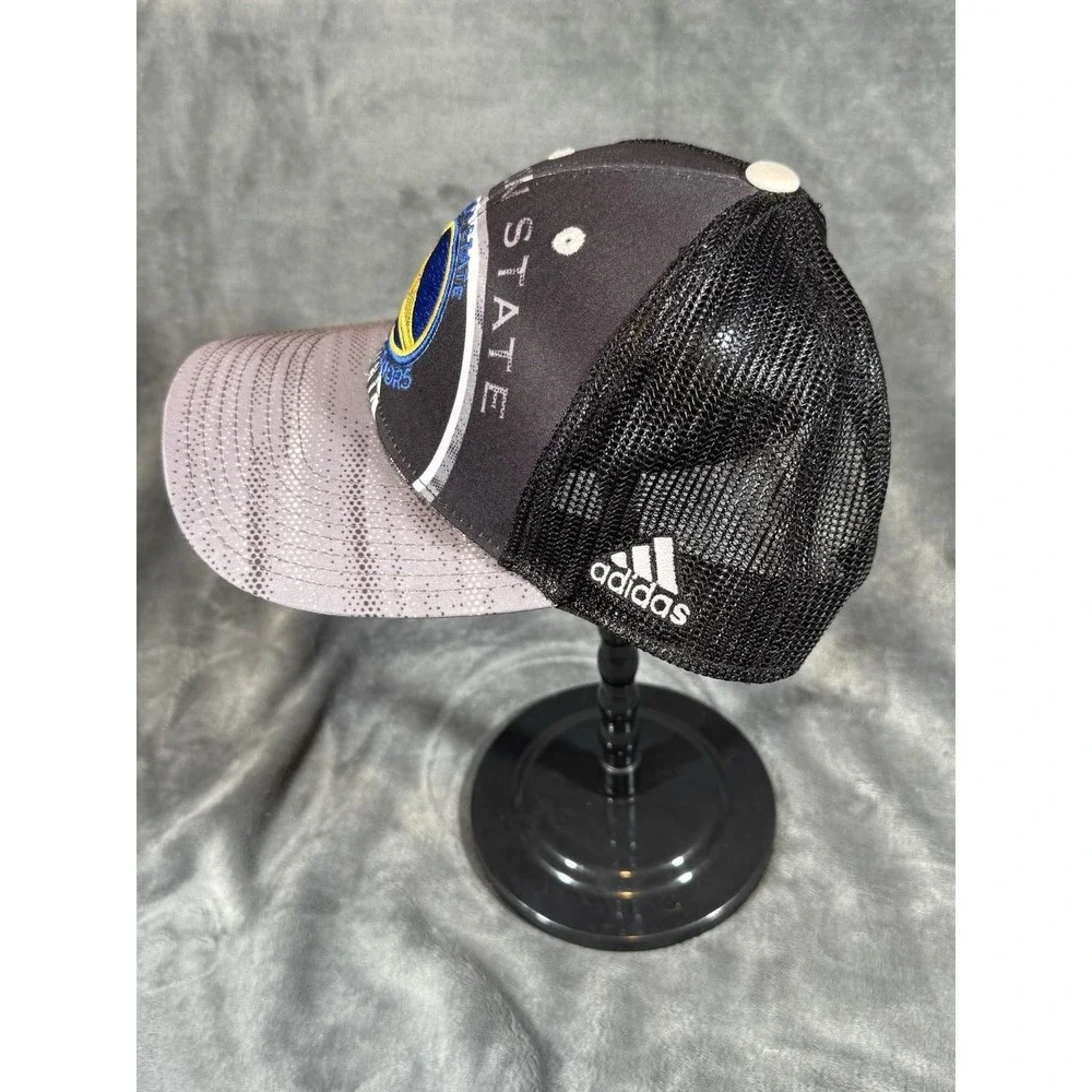 Golden State Warriors Hat Cap Snap Back One Size Black NBA Basketball Adidas